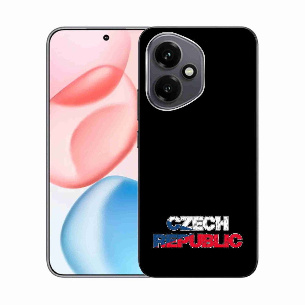 Zselés borító mmCase a Honor 400-hoz - Csehország fekete háttér