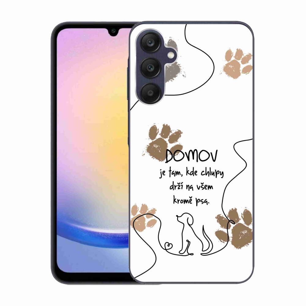 Gél borítás mmCase Samsung Galaxy A25 5G - kutya motívum fehér háttérrel