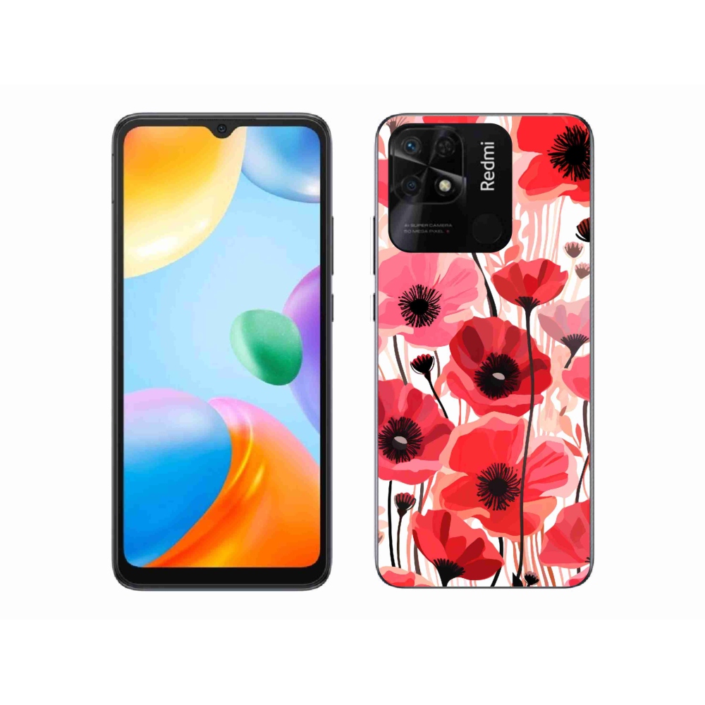 Gél borítás mmCase a Xiaomi Redmi 10C-hez - mákos 1