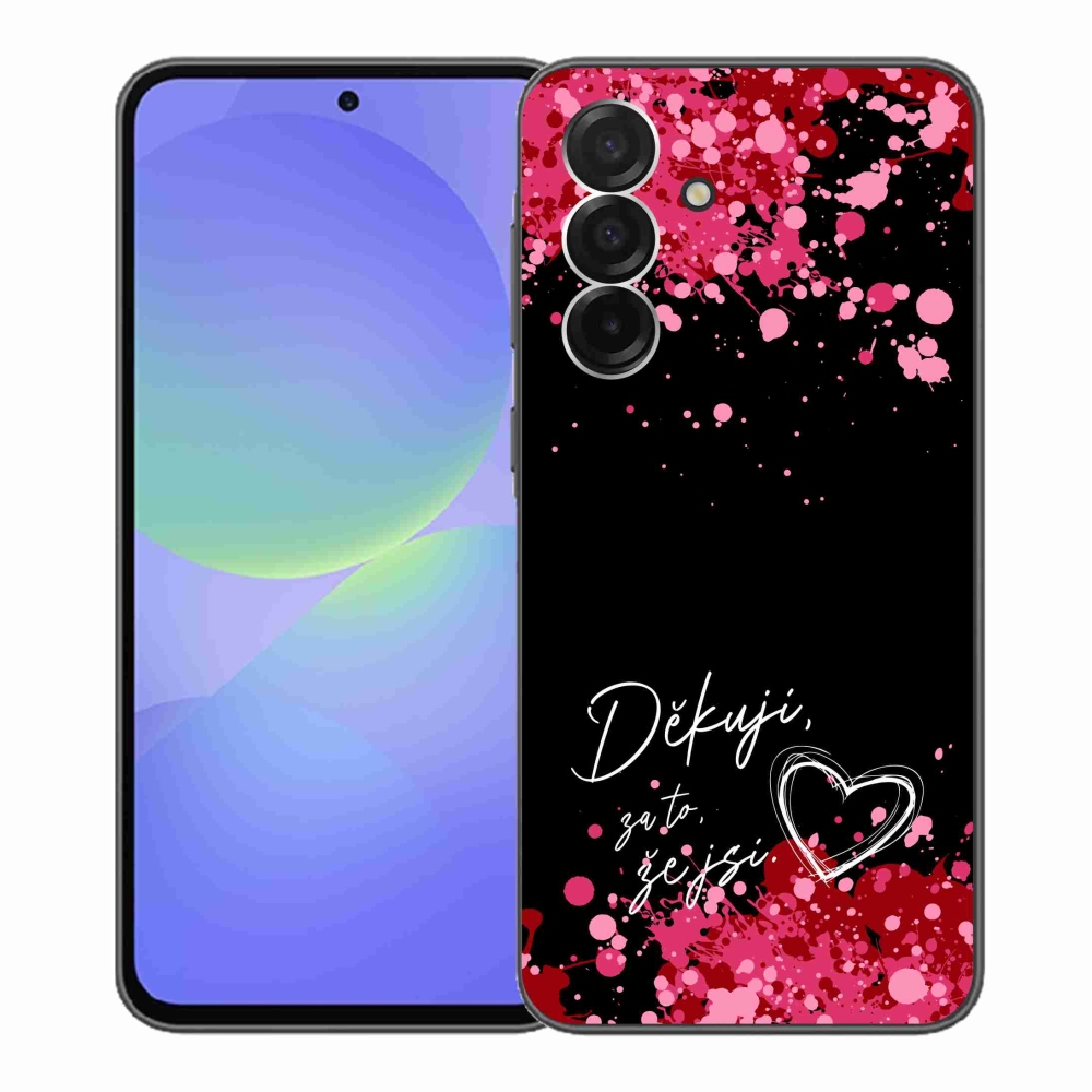 Gél borítás mmCase Samsung Galaxy A36 5G - text in love 2 fekete háttér