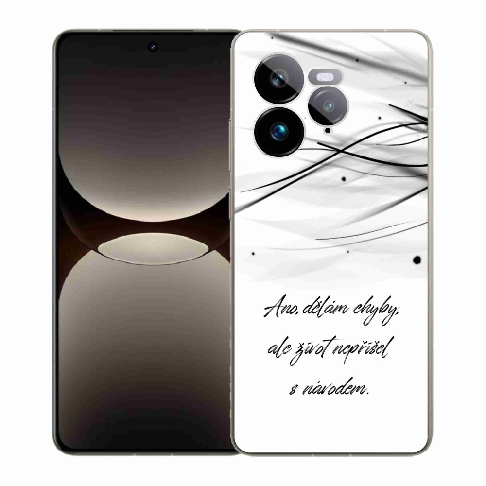 Gél borítás mmCase a Realme GT 7 Pro 5G-n - idézem a fehér hátteret