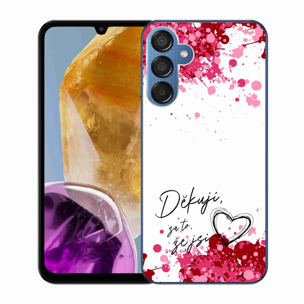 Gél borító mmCase Samsung Galaxy M15 5G - text in love 2 fehér háttérrel