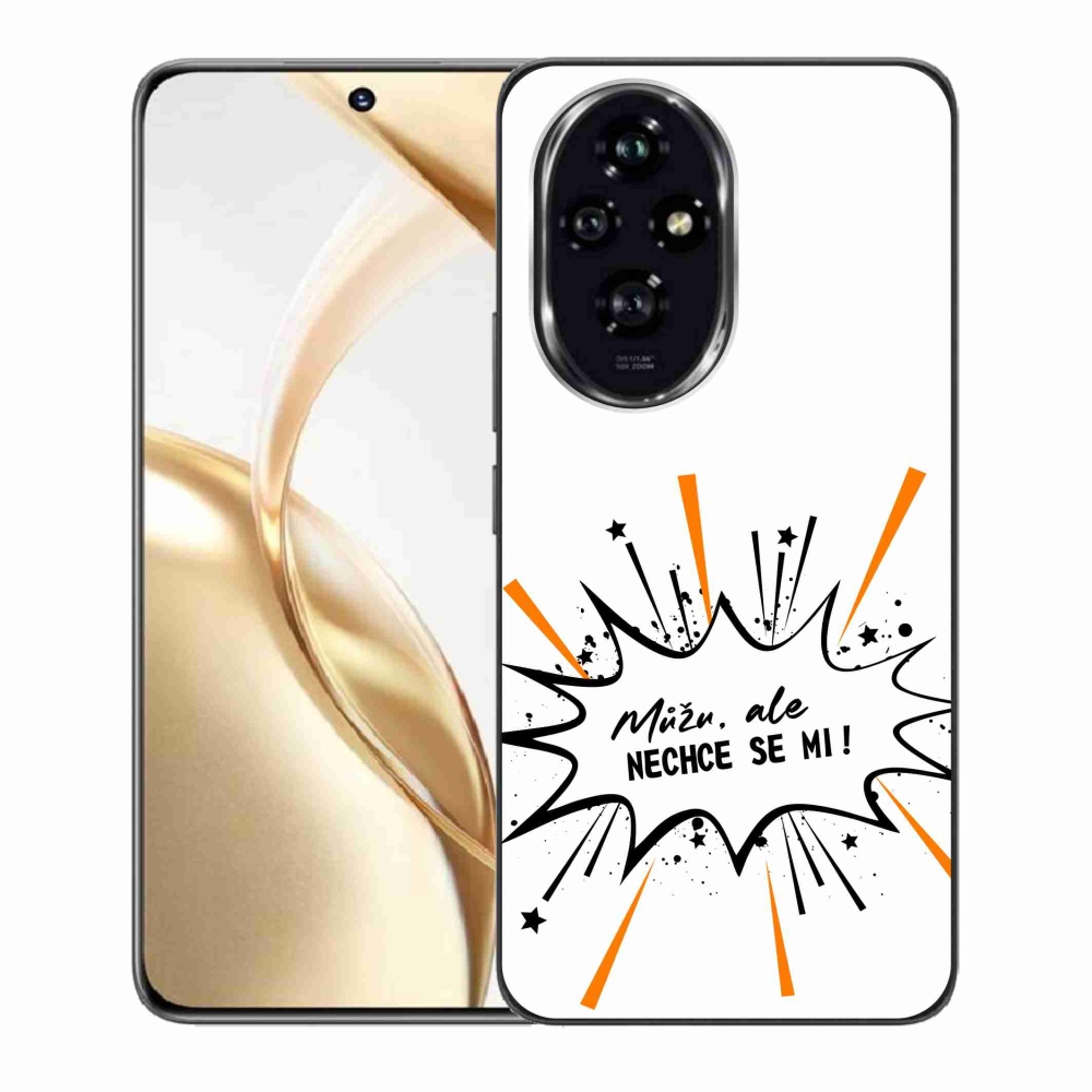 Gél borító mmCase a Honor 200 5G készülékhez - vicces szöveg 11 fehér háttér