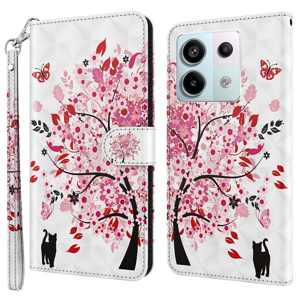 Nyomtatott könyv tok Xiaomi Redmi Note 13 Pro 5G/Poco X6 5G - virágzó fa