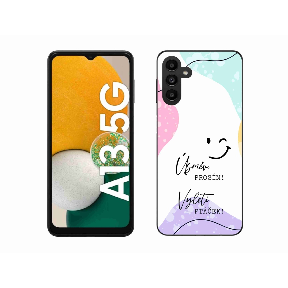 Gél borító mmCase Samsung Galaxy A13 5G - vicces szöveg 4 fehér háttérrel