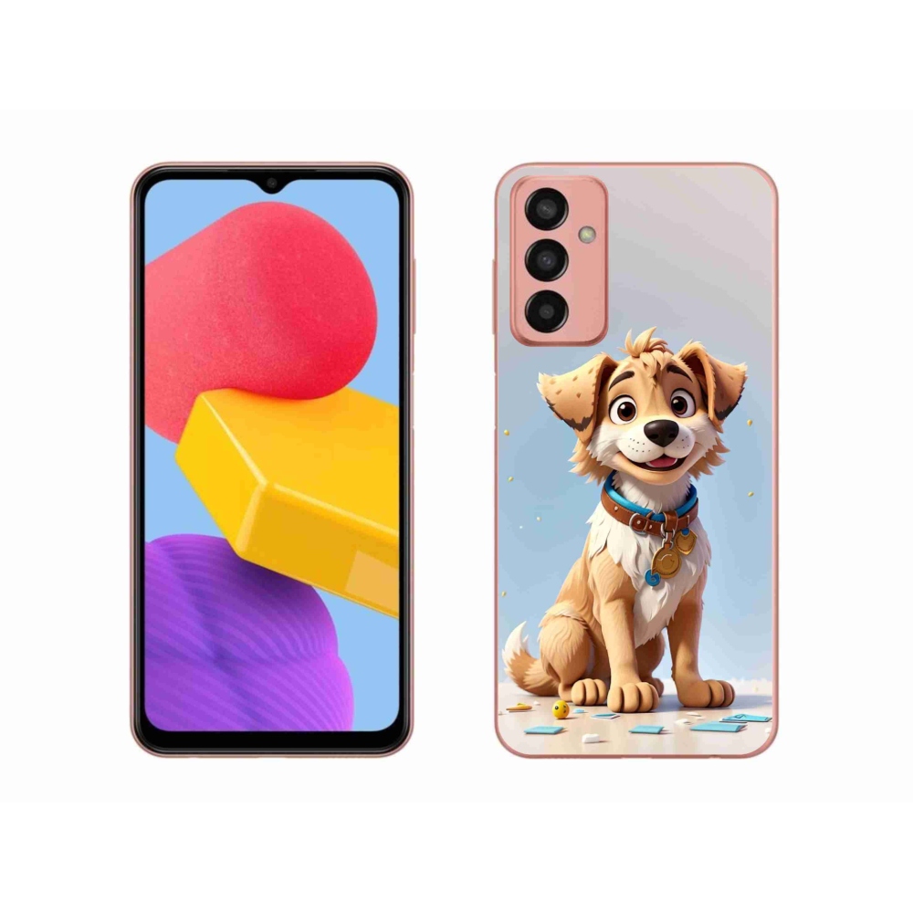 Gél borítás mmCase Samsung Galaxy M13 készülékhez - rajzfilm kiskutya