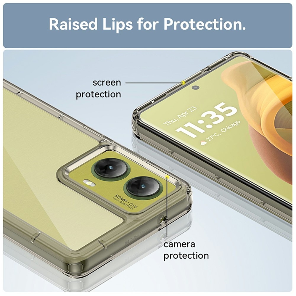 Zselés tok kemény hátlappal Motorola Moto G85 5G - szürke