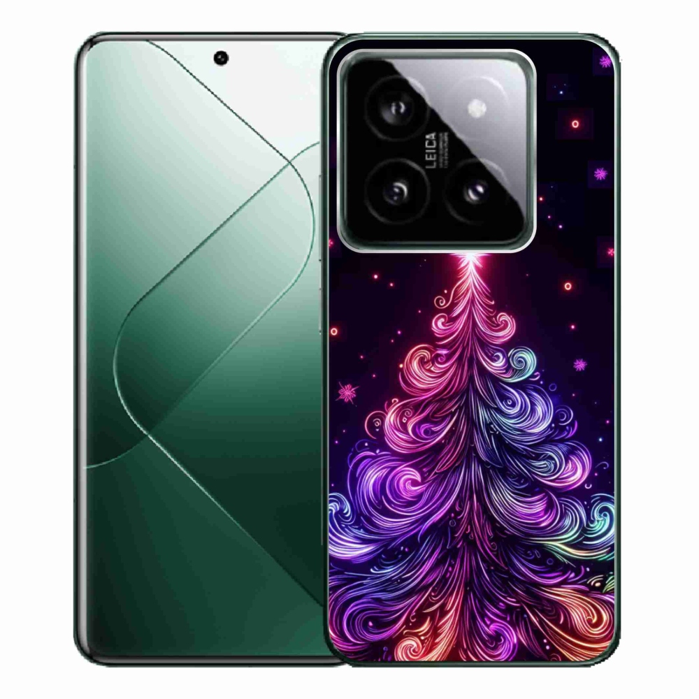 Gél borítás mmCase a Xiaomi 14 Pro-hoz - neon karácsonyfa 1