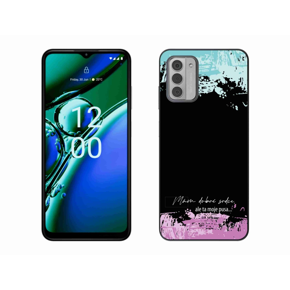 Gél borító mmCase a Nokia G42 készülékhez - vicces szöveg 3 fekete háttérrel