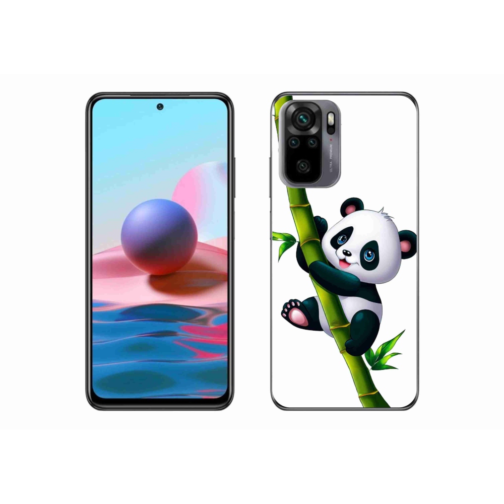 Gél borítás mmCase a Xiaomi Redmi Note 10S-hez - panda a bambuszon