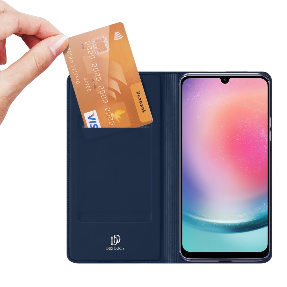 DUX könyvtáska Samsung Galaxy A25 5G - sötétkék színben