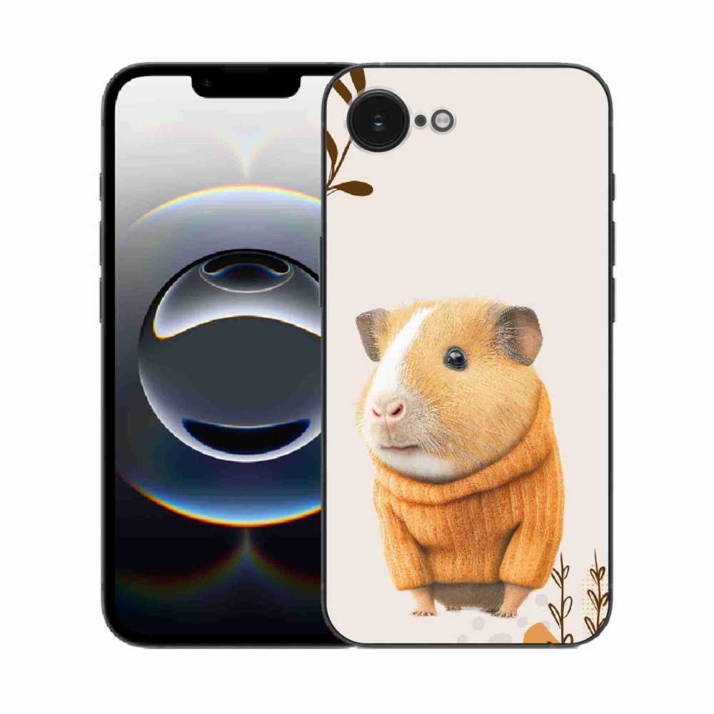 Gél borítás mmCase iPhone 16e készülékhez - tengerimalac pulóverben