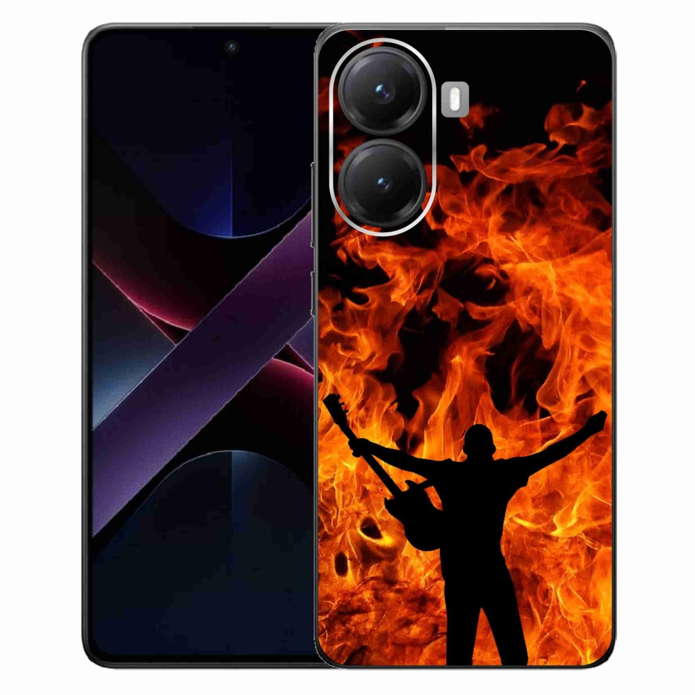 Gélburkolat mmCase a Xiaomi Poco X7 Pro 5G számára - zenész és tűz