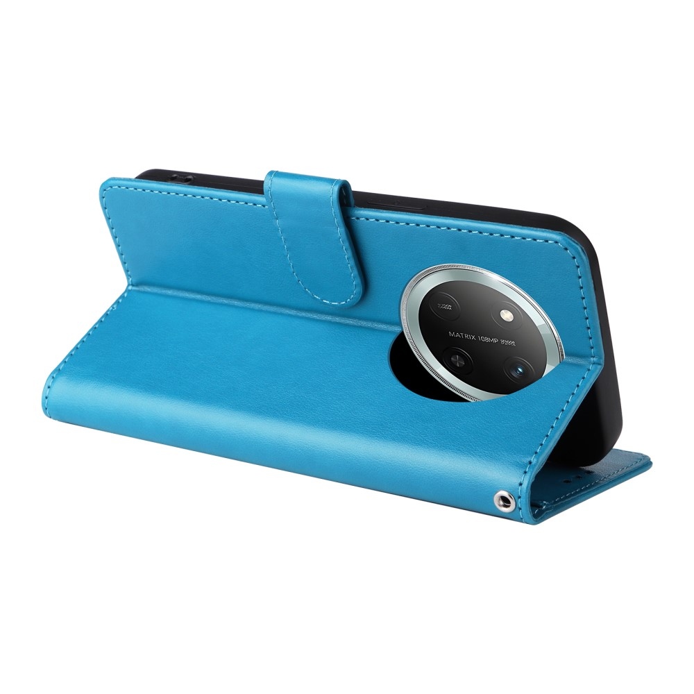 Virágos könyv tok a Honor Magic 7 Lite 5G számára - kék