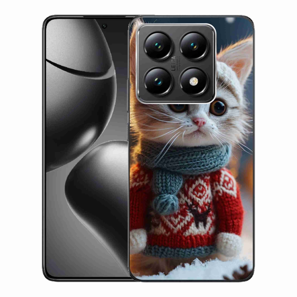 Gél borító mmCase a Xiaomi 14T-hez - cica pulóverben