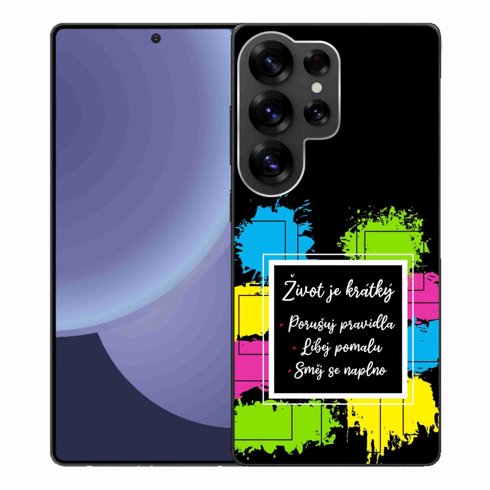 Gél borítás mmCase Samsung Galaxy S25 Ultra - idézet 5 fekete háttér