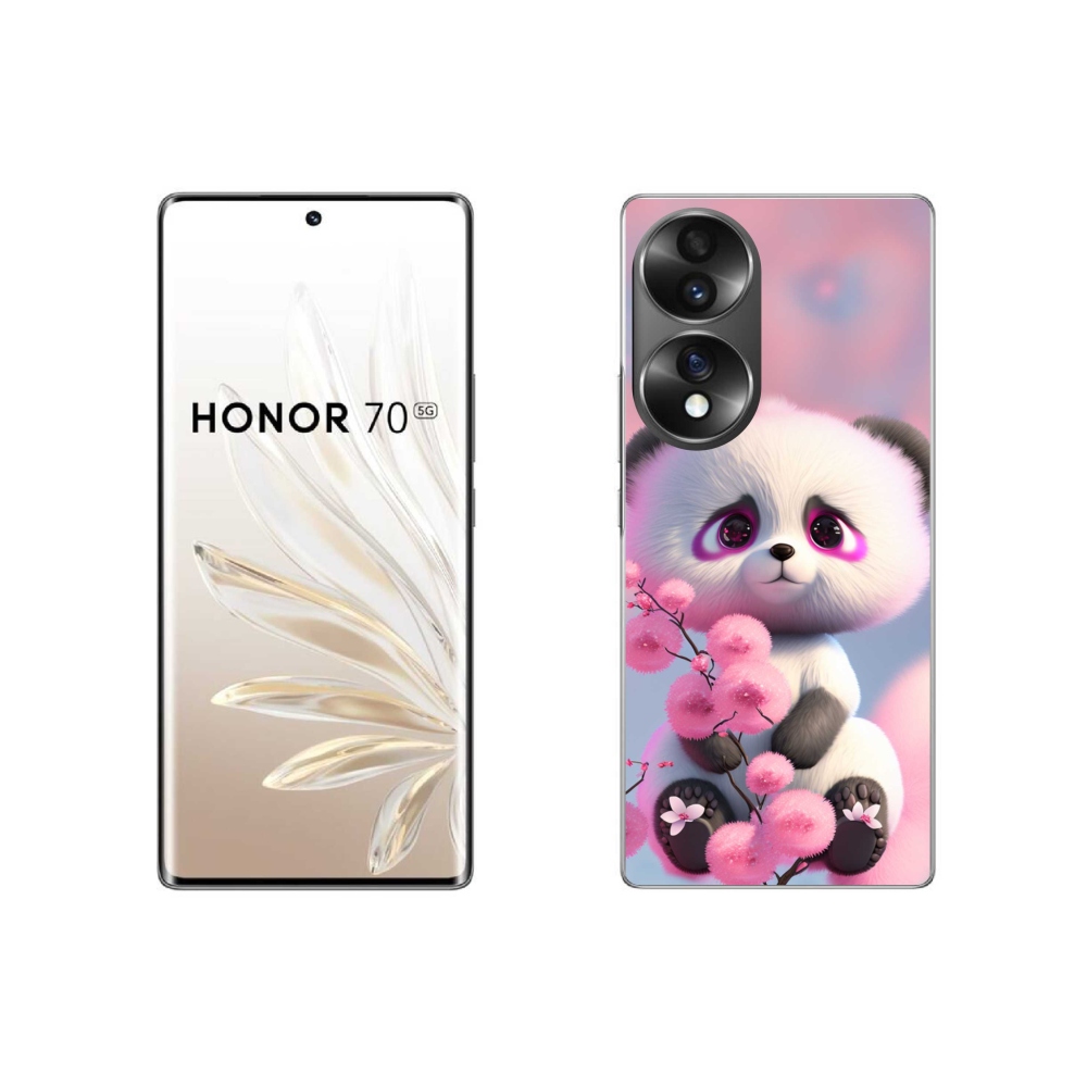 Zselés borító mmCase a Honor 70 készülékhez - aranyos panda 1