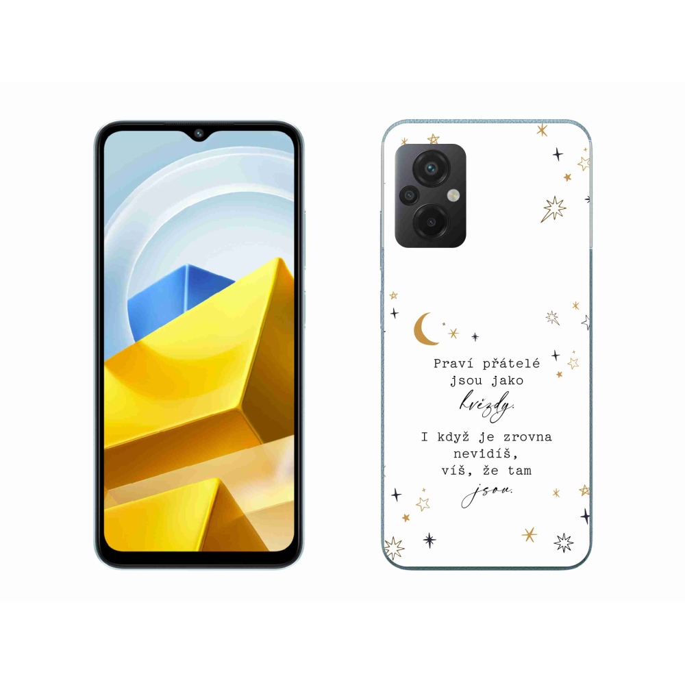 Gél borítás mmCase a Xiaomi Poco M5 4G-hez - idézem 6 fehér háttér