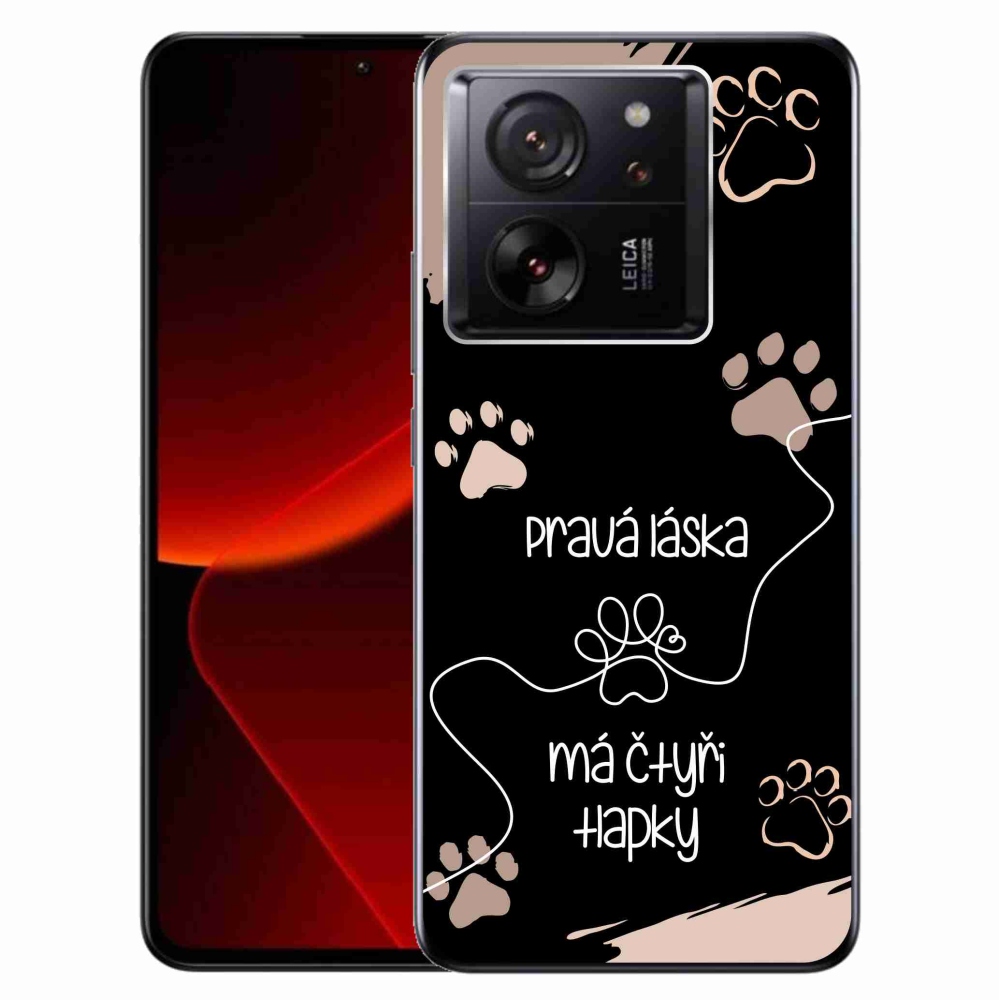 Gél borítás mmCase a Xiaomi 13T/13T Pro - kutya motívum 1 fekete háttérrel