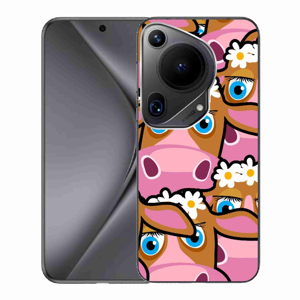 Zselés borítás mmCase a Huawei Pura 70 Ultra készülékhez - karikatúrás tehenek