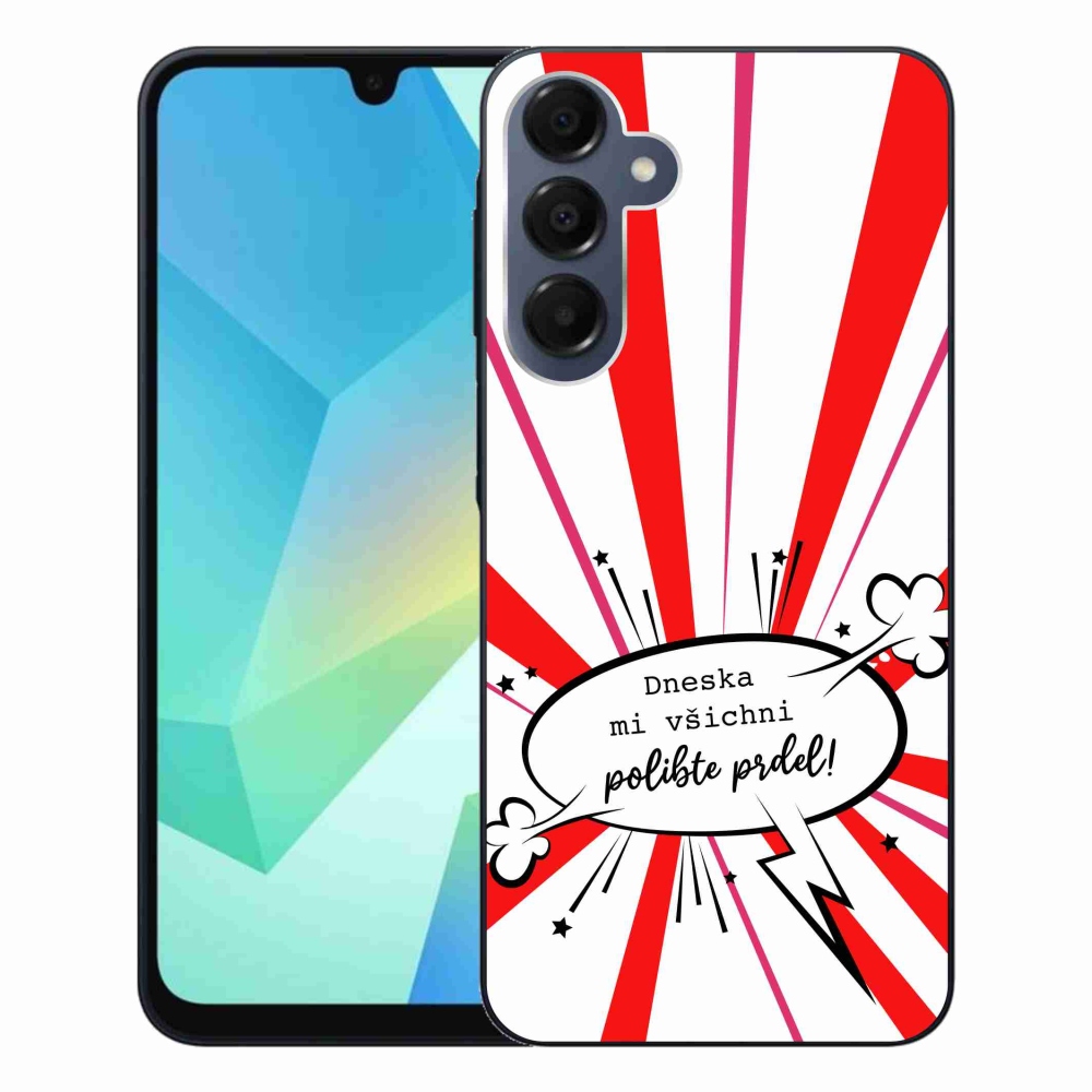 Gél borító mmCase Samsung Galaxy A16 4G/5G készülékhez - vicces szöveg 15 fehér háttér