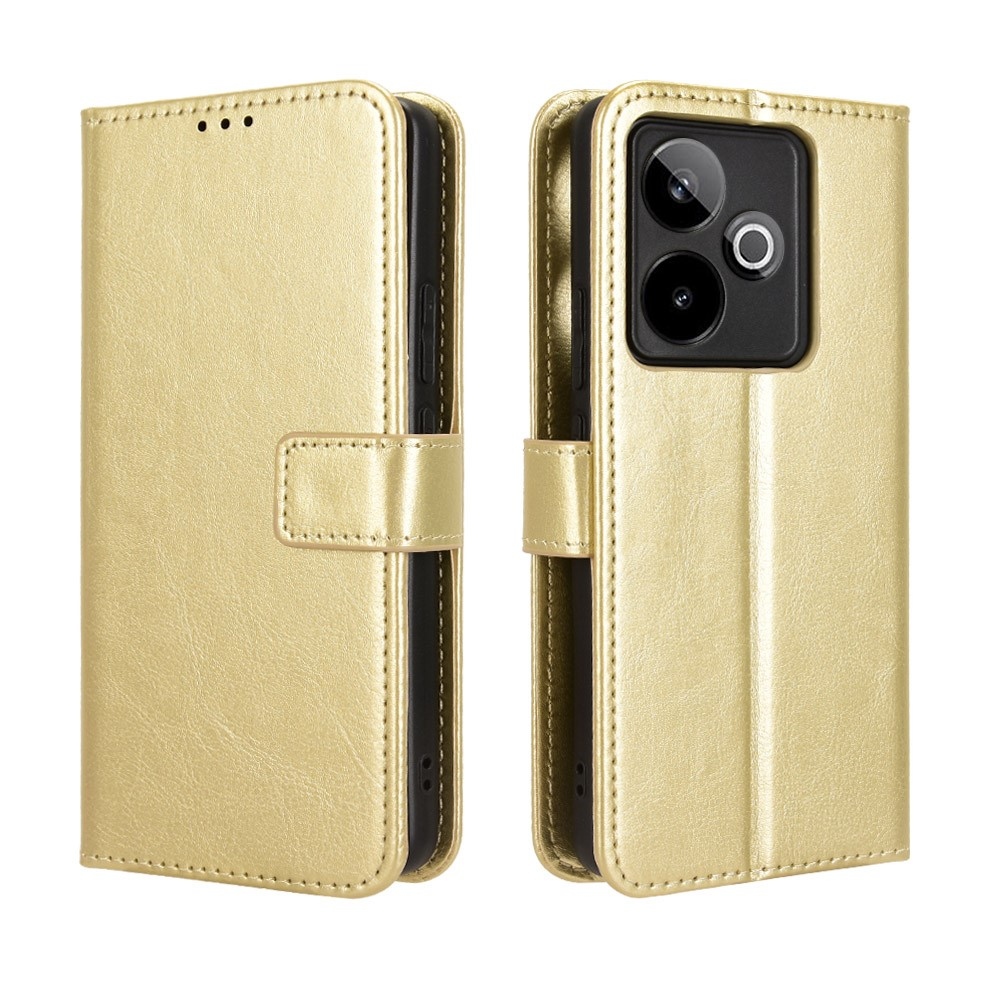 Őrült könyvtáska a Realme GT 7 5G számára - arany színben