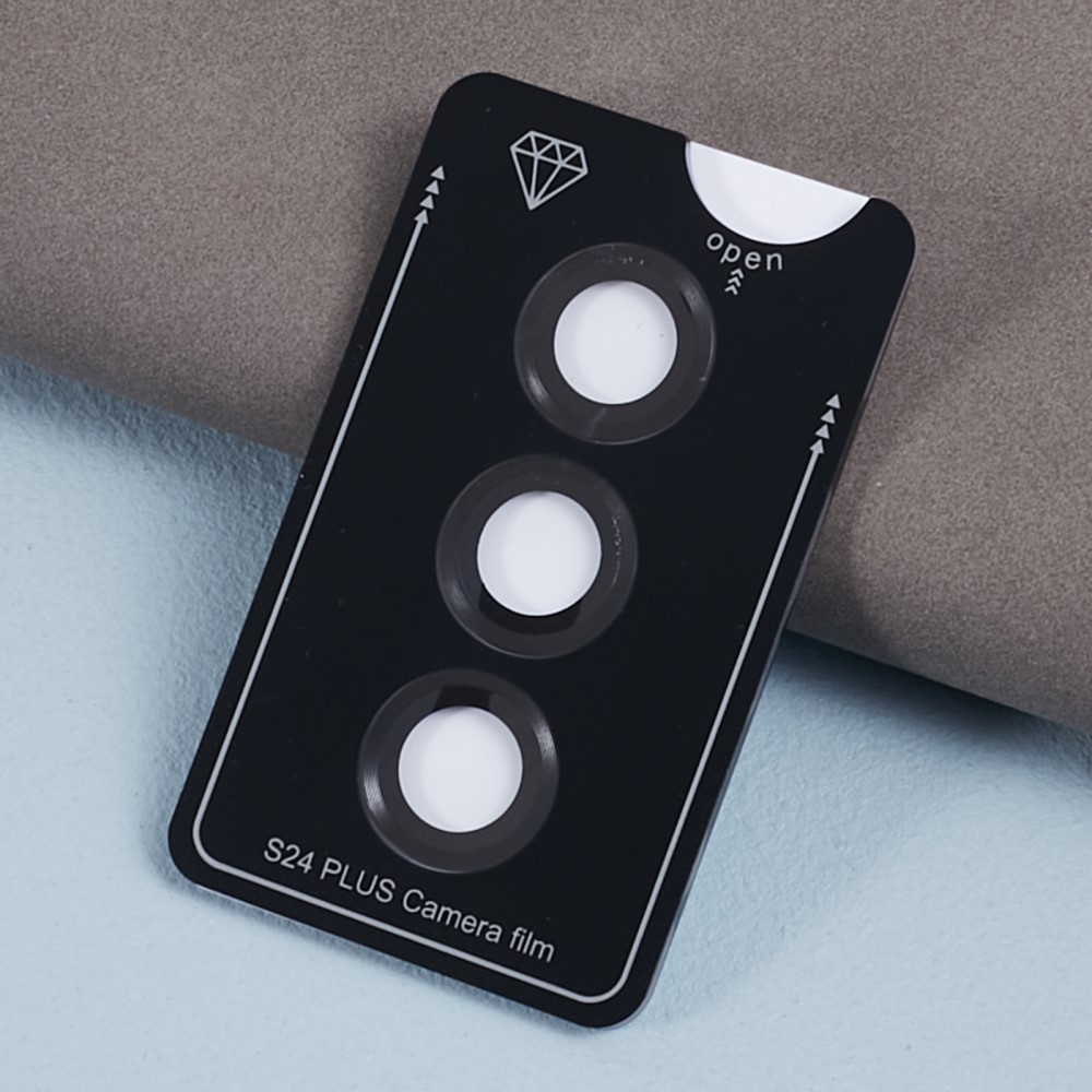 Fém kamera lencse üveg Samsung Galaxy S24+ (különálló üveg) - szürke