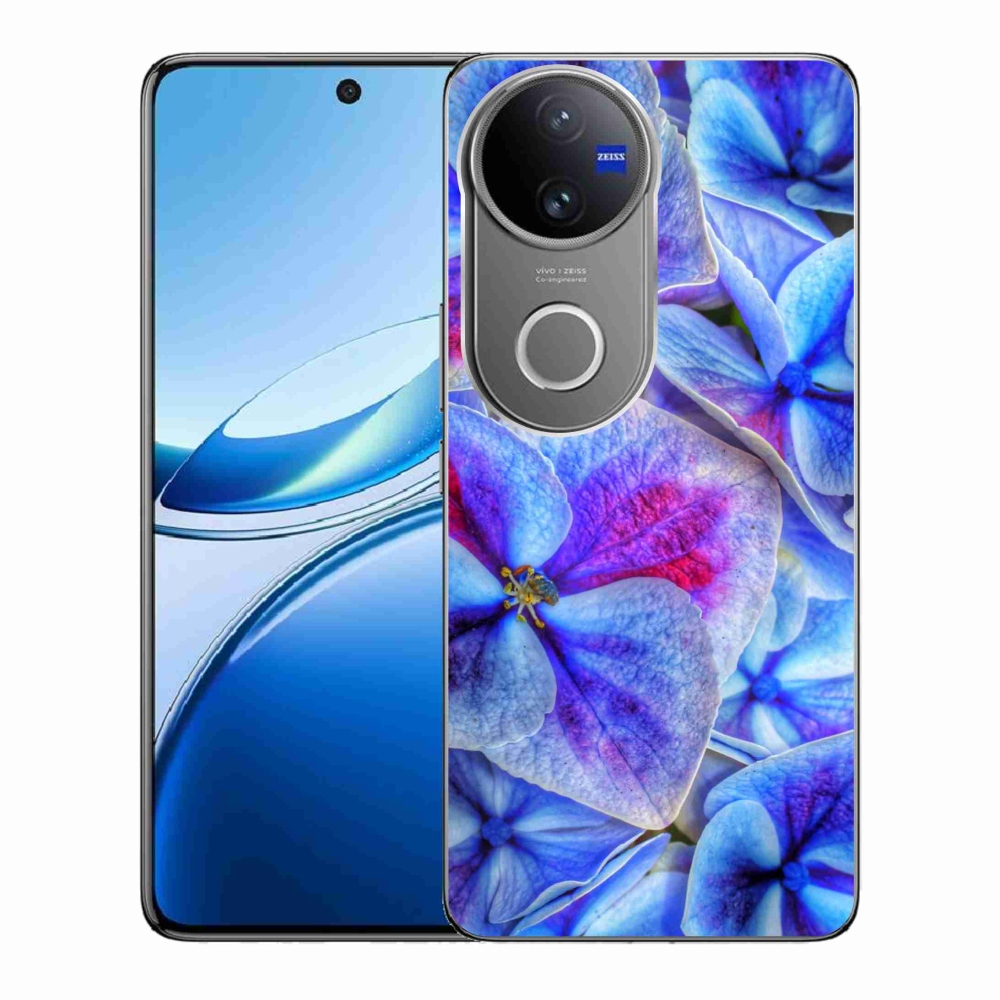 Gél védőhuzat mmCase a Vivo V50 5G készülékhez - kék virágok 1