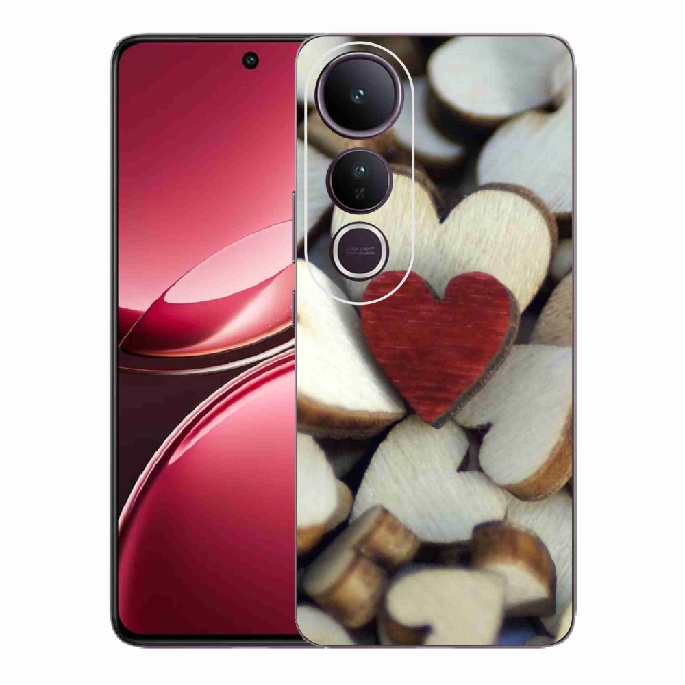 Gél borítás mmCase a Vivo V50 Lite 4G/5G készülékhez - gravírozott piros szív