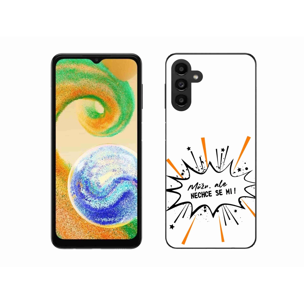 Gél borító mmCase Samsung Galaxy A04s (164.7x76.7x9.1mm) - vicces szöveg 11 fehér háttérrel