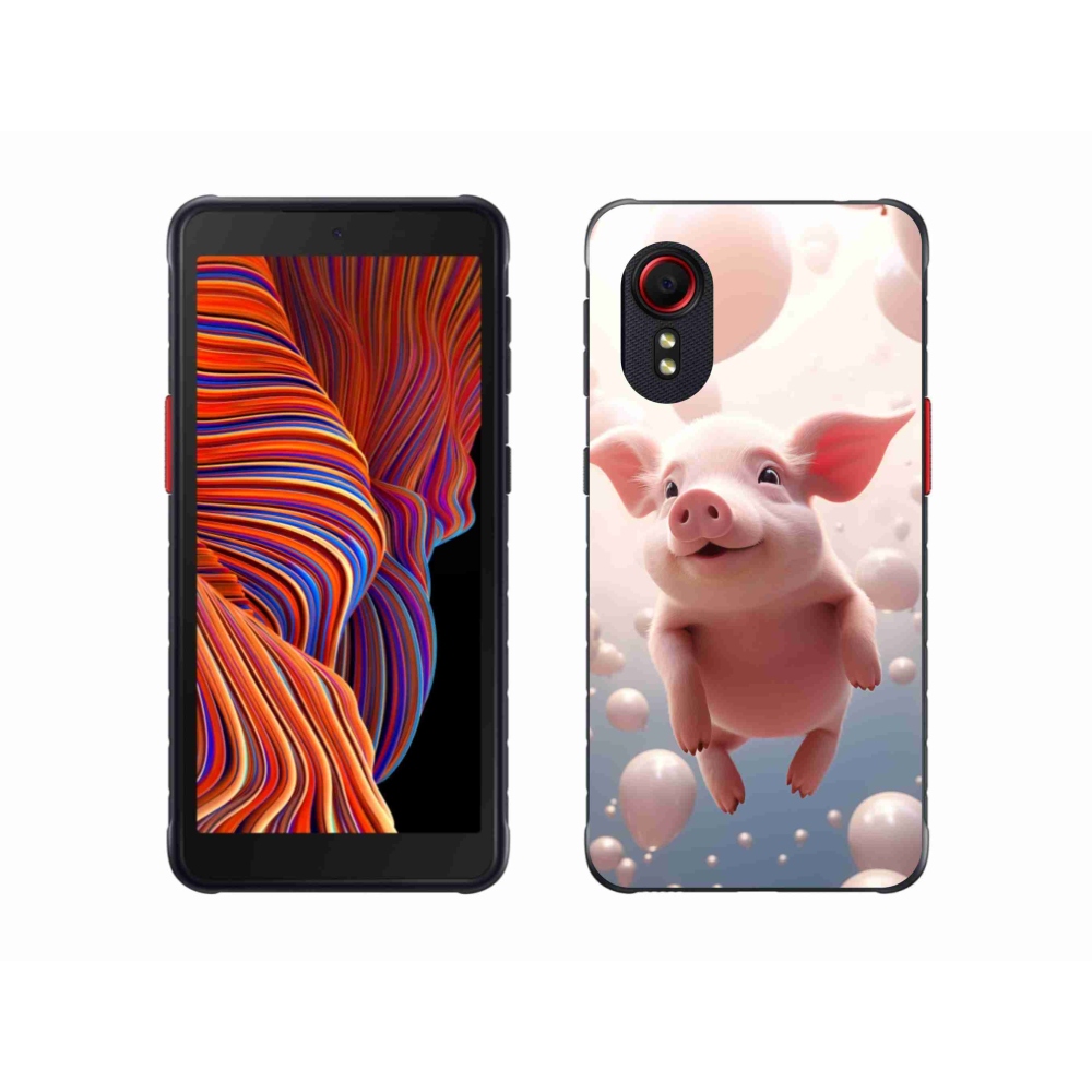 Gél borító mmCase Samsung Galaxy Xcover 5 - malacka lufikkal