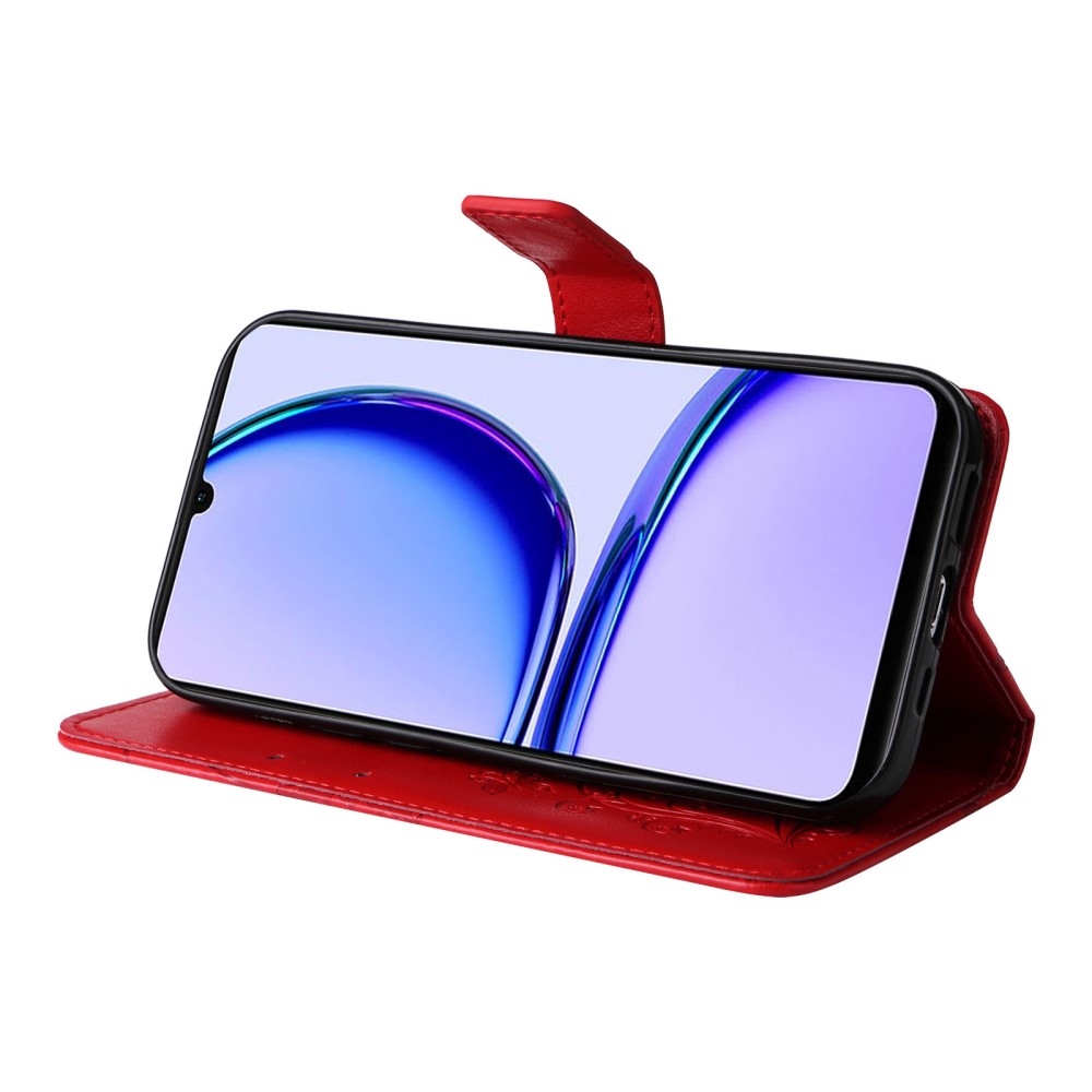 Nagy pillangó könyvtáska a Realme C51/C53 készülékhez - piros színben