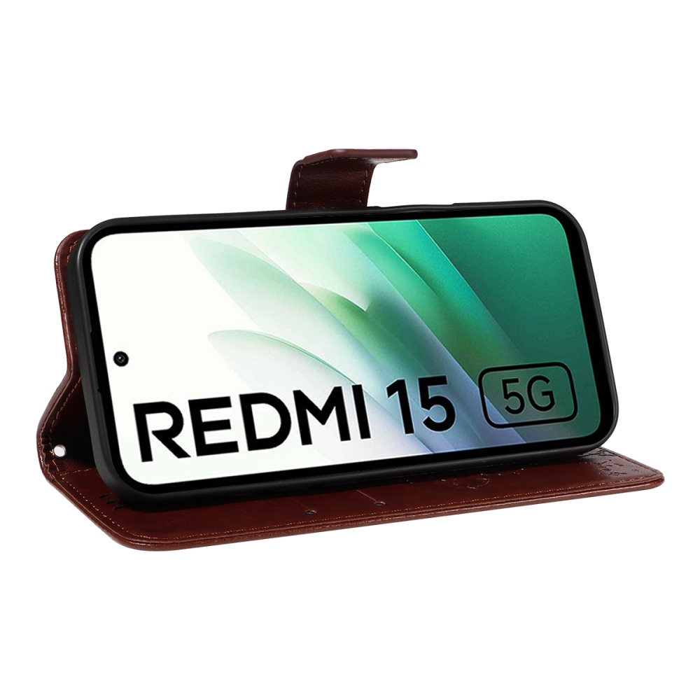 Fák könyve tok Xiaomi Redmi 15 4G (171mm) - barna