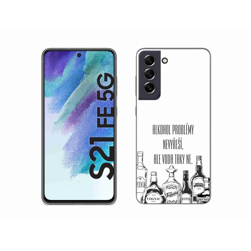 Gél borító mmCase Samsung Galaxy S21 FE 5G - vicces szöveg fehér háttérrel