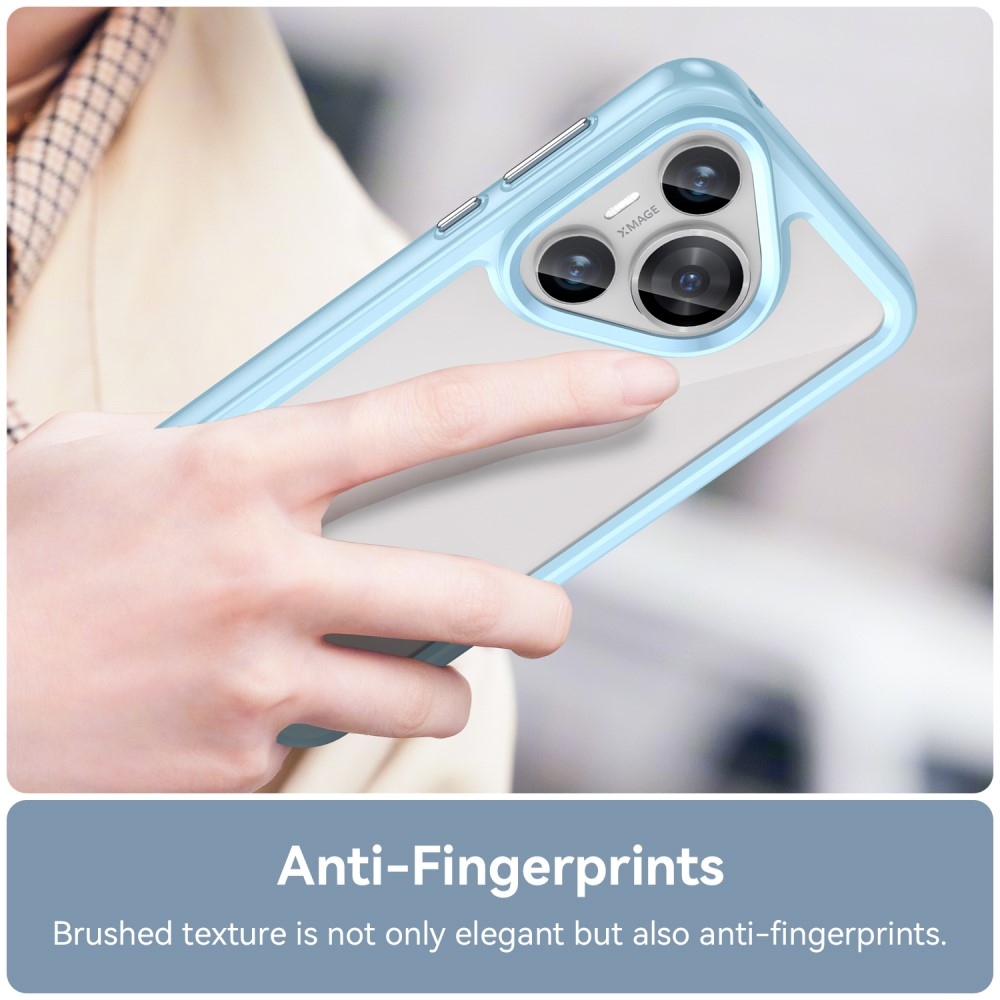 Gél tok fix hátlappal a Huawei Pura 70 készülékhez - kék