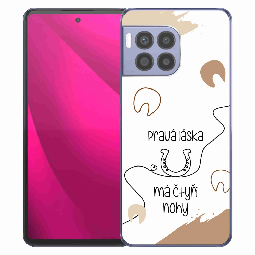 Zselés borító mmCase a T-Mobile T Phone 2 Pro készülékhez - ló motívum fehér háttér