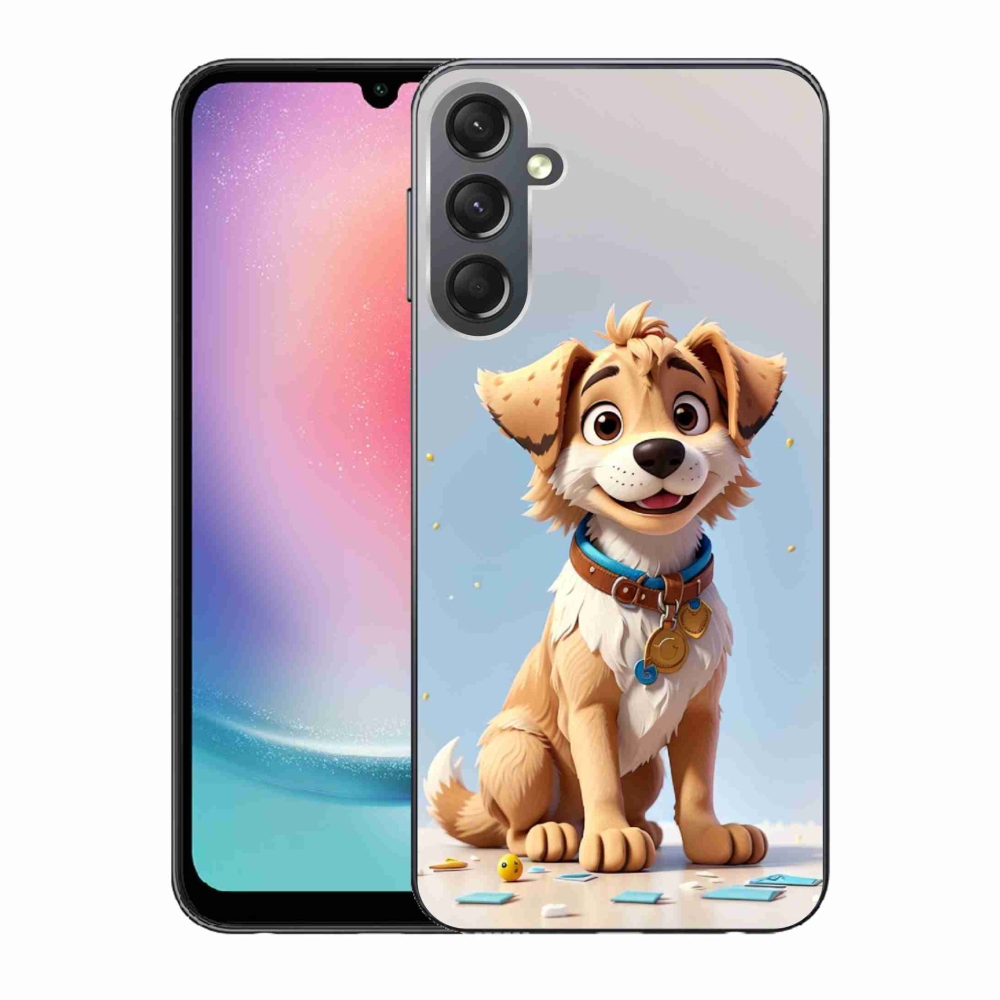 Gél védőhuzat mmCase Samsung Galaxy A24 készülékhez - rajzfilm kiskutya