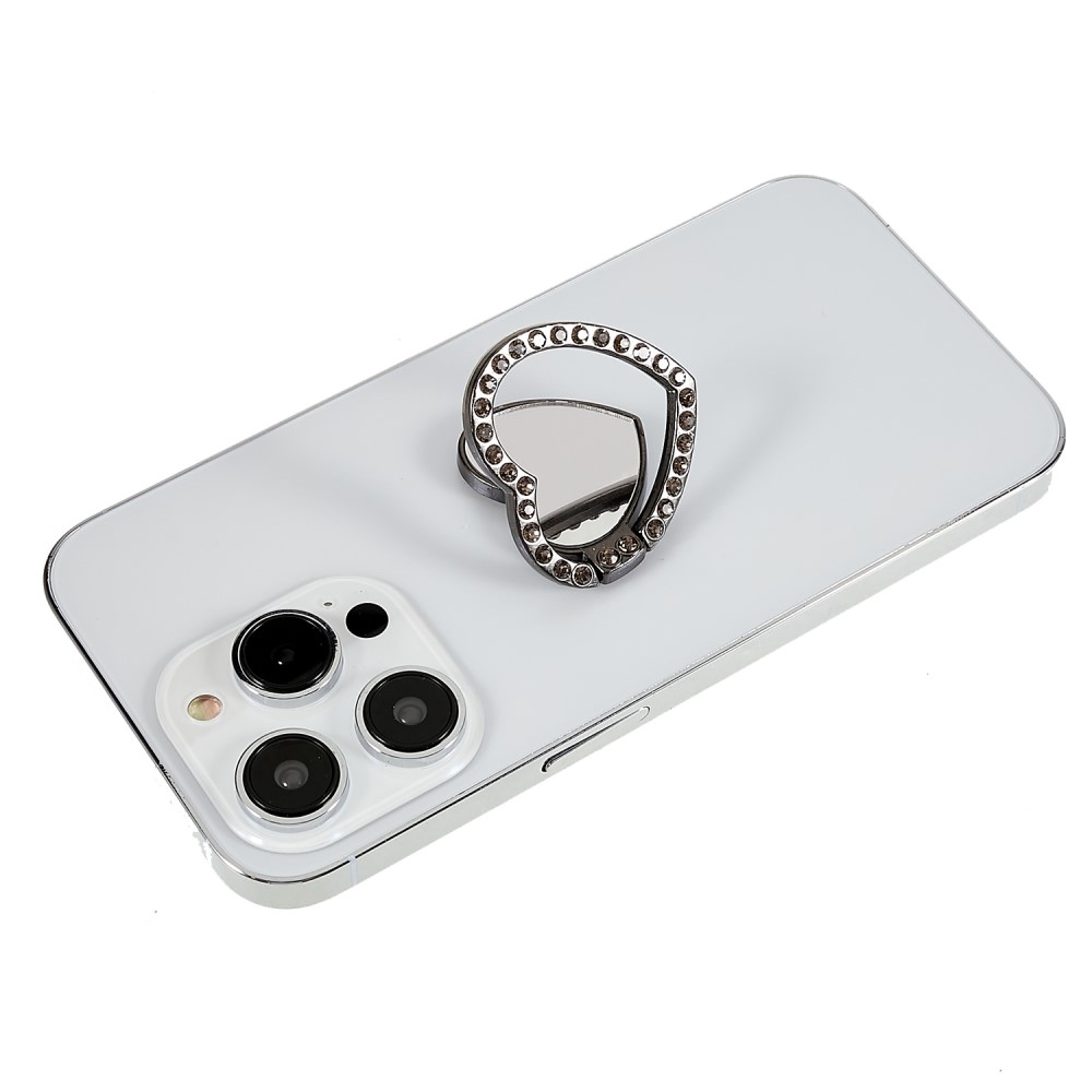 Szív tükör ujjtartó mobiltelefonhoz - zöld