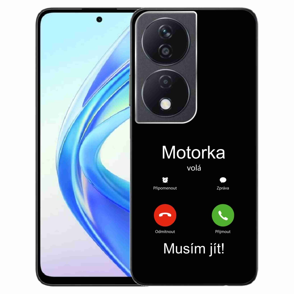 Zselés borítás mmCase a Honor X7b/Honor 90 Smart - motoros hívások fekete háttérrel
