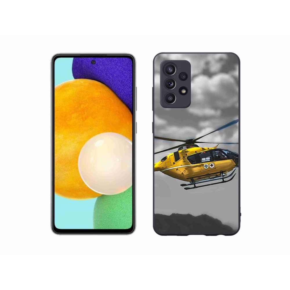Zselés borítás mmCase Samsung Galaxy A52s 5G - sárga helikopterhez