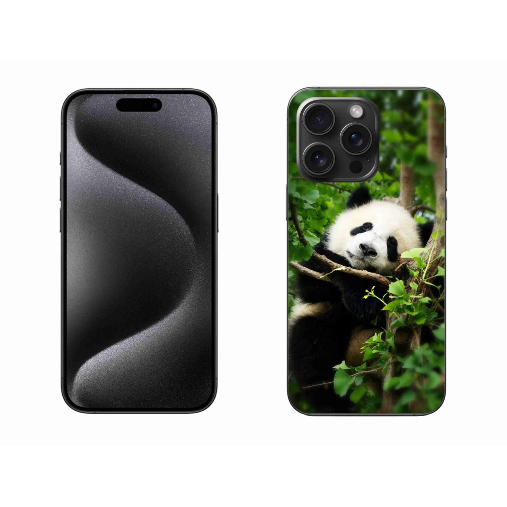 Zselés borítás mmCase iPhone 15 Pro Max készülékhez - panda