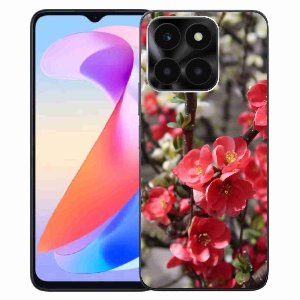 Zselés borítás mmCase a Honor X6a készülékhez - piros virágok