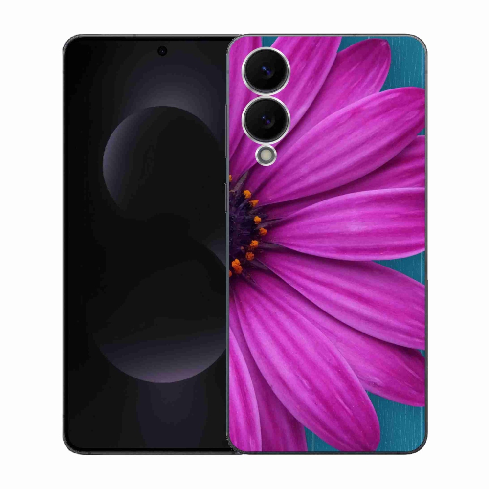 Gél védőhuzat mmCase Samsung Galaxy S25 Edge készülékhez - lila százszorszép