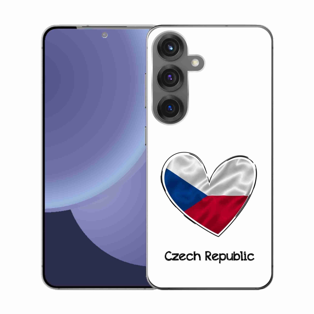 Gél borító mmCase Samsung Galaxy S25 - zászló szív fehér háttérrel