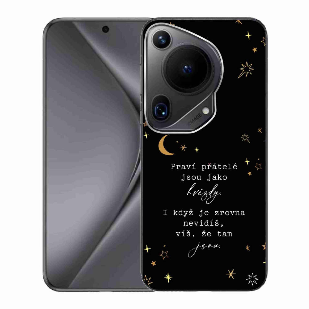 Gél borító mmCase a Huawei Pura 70 Ultra - idézet 6 fekete háttérrel