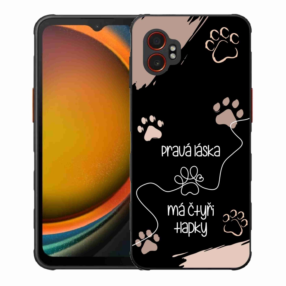 Gél borítás mmCase Samsung Galaxy Xcover 7 Pro készülékhez - kutyamotívum 1 fekete háttér