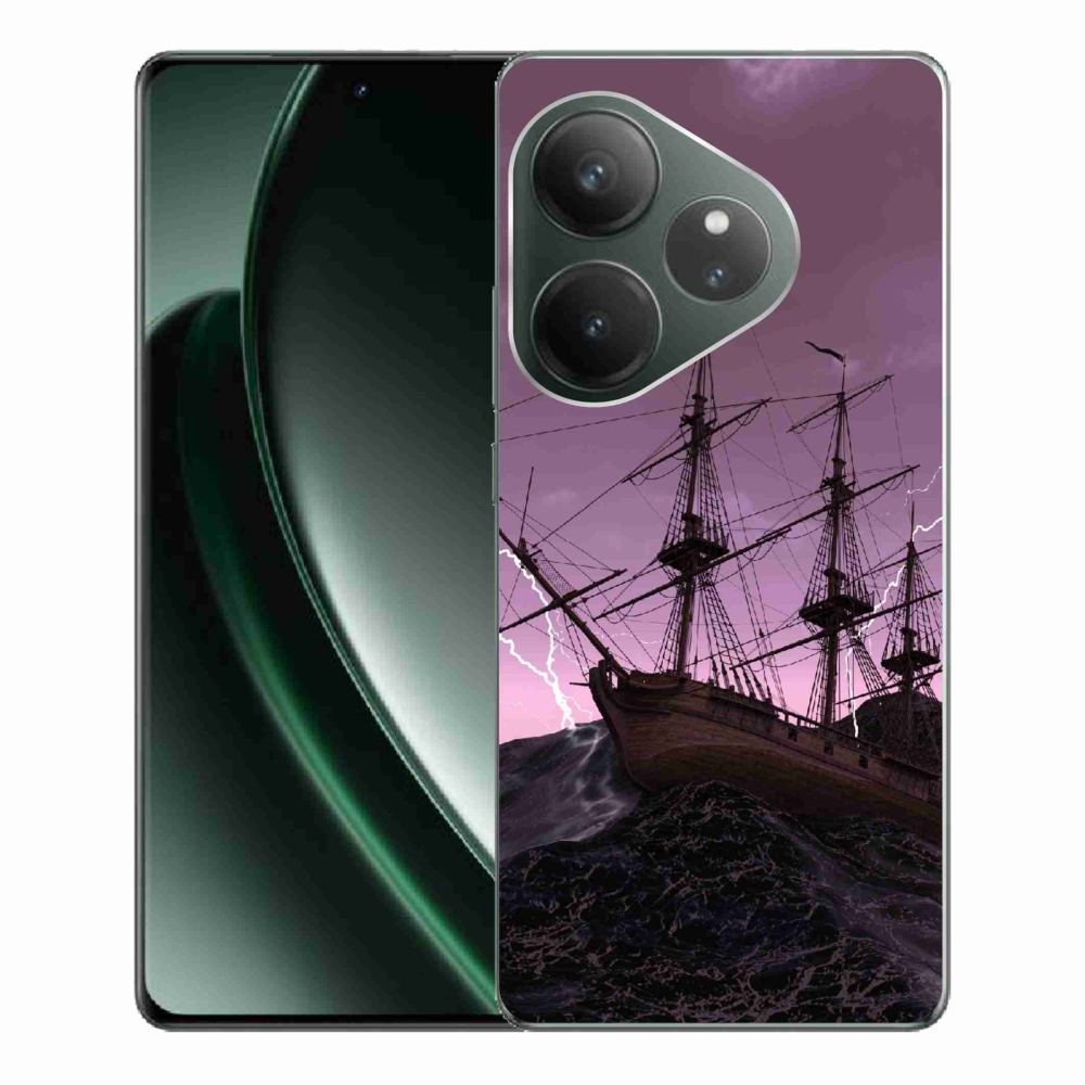 Gél borítás mmCase a Realme GT 6 5G/GT 6T 5G számára - hajó a viharban