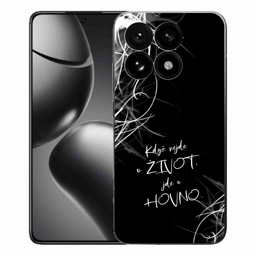 Gél borító mmCase a Xiaomi 15T-hez - vicces szöveg 16 fekete háttérrel