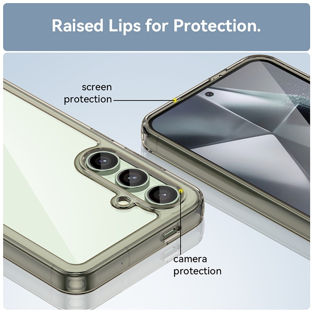 Gél tok fix hátlappal Samsung Galaxy S24 FE készülékhez - szürke