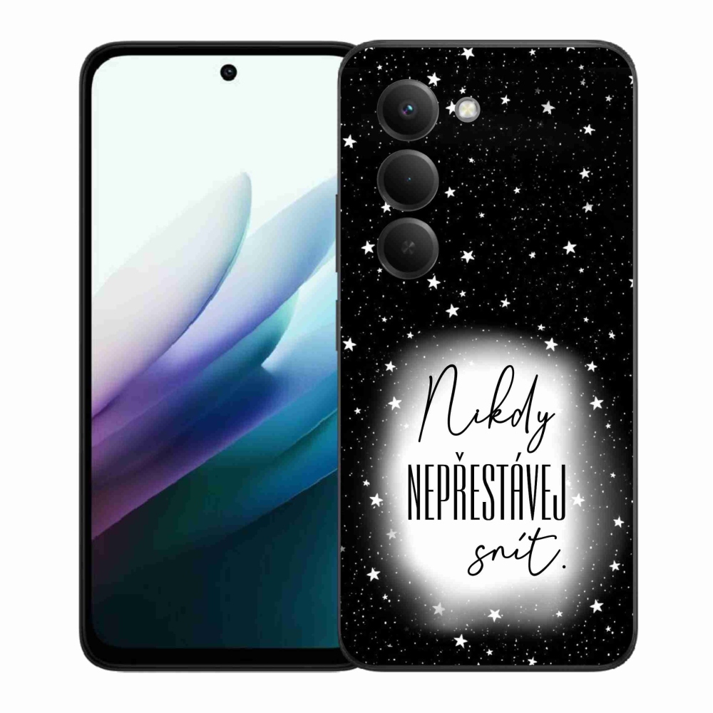 Gél borítás mmCase a Xiaomi Redmi 15 4G/5G (171mm) - idézet 1 fehér és fekete háttérrel